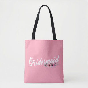 Einfache Brautjungfer Hochzeit Kalligrafie   Trage Tasche