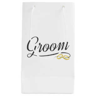 Einfache Brautstrauß-Blumen-Hochzeit-Kalligrafie   Kleine Geschenktüte