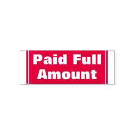 Einfache Briefmarke aus Gummi "Paid Full amount" Permastempel