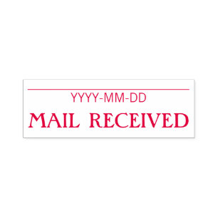 Einfache Briefmarke "MAIL EMPFANGEN" aus Kautschuk Permastempel