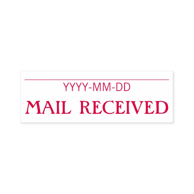 Einfache Briefmarke "MAIL EMPFANGEN" aus Kautschuk Permastempel (Design)