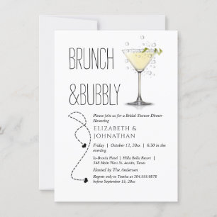 Einfache Brunch- und Sprudel-Einladung Einladung