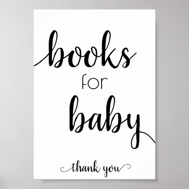 Einfache Bücher für Baby | Black Script Book Dropo Poster (Vorne)