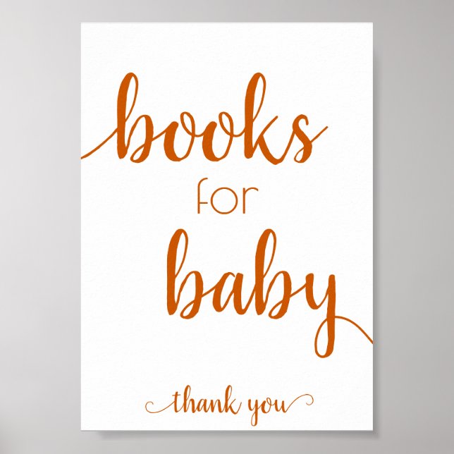 Einfache Bücher für Baby | Fall Orange Book Dropof Poster (Vorne)