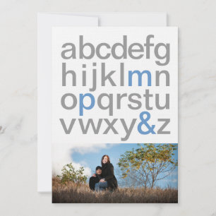 Einfache Buchstaben 5x7 Save-the-Date-Karten Save The Date