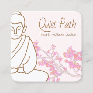 Einfache Buddha-Meditation Yoga-Lehrerin Quadratische Visitenkarte