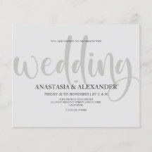 Einfache Budget-Hochzeitseinladung. Flyer
