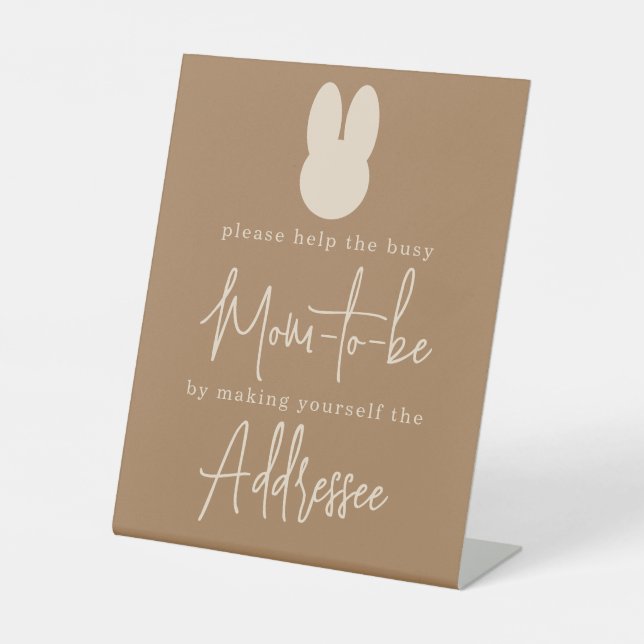 Einfache Bunny-Mama zu erreichen Sockelschild (Vorderseite)