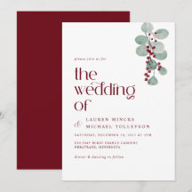 Einfache Burgunder Weinkeller Winterhochzeit Moder