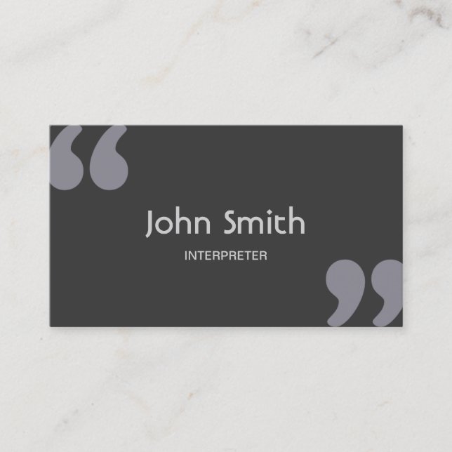 Einfache Business Card Visitenkarte (Vorderseite)