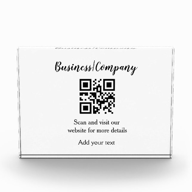 Einfache Business Company zusammengestellt Code QR Fotoblock (Vorderseite)