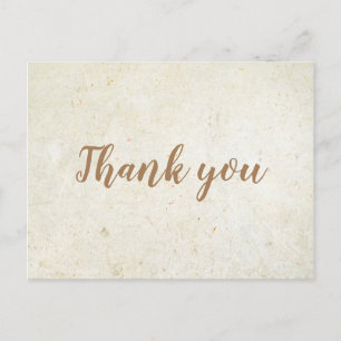 Einfache Business-Dankeschön-Gold-Schrift-Postkart Postkarte