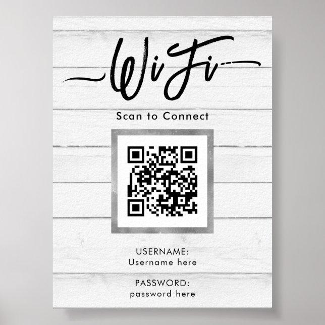 Einfache Business Guest Wifi Poster (Vorne)