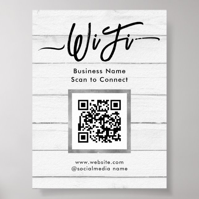 Einfache Business Guest Wifi Poster (Vorne)