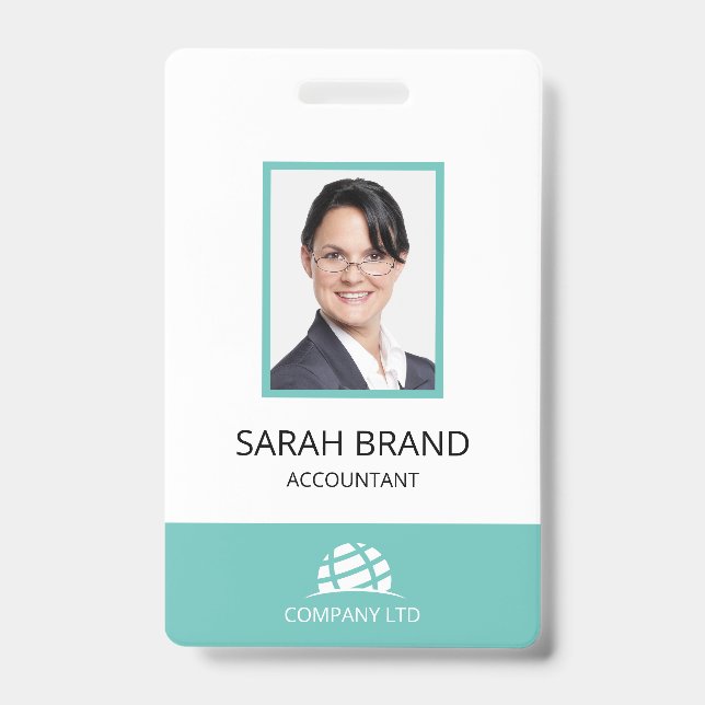 Einfache Business-ID-Mitarbeiter Ausweis (Vorderseite)