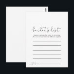 Einfache Calligrafie-Karten Postkarte<br><div class="desc">Diese einfachen Kalligrafiekarten sind die perfekte Lösung für einen einfachen Hochzeitsempfang oder ein einfaches Brautparty. Das einfache und elegante Design zeichnet sich durch klassische und extravagante Schriftzeichen in Schwarz und Weiß aus. Ändern Sie den Wortlaut in Anzug jedes Lebensereignisses. Das Schild der Schaufelliste wird separat verkauft.</div>