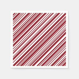 Einfache Candy Cane Stripe Serviette