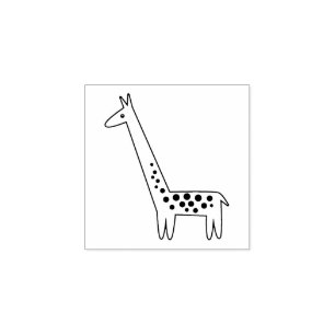 Einfache Cartoon Giraffe Gummistempel
