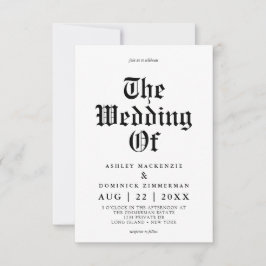 Einfache Celtic Calligraphy Wedding Einladung