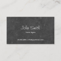 Einfache Chalkboard Travel Agent Business Card