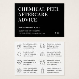 Einfache chemische Peel-Aftercare-Instruktionskart