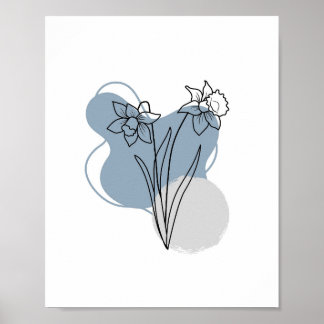 Einfache Chic Abstrakt Minimalistisch Boho Style F Poster