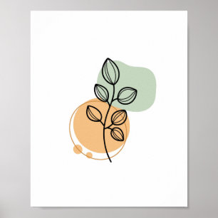 Einfache Chic Abstrakt Minimalistisch Boho Style F Poster