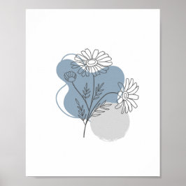 Einfache Chic Abstrakt Minimalistisch Boho Style F Poster