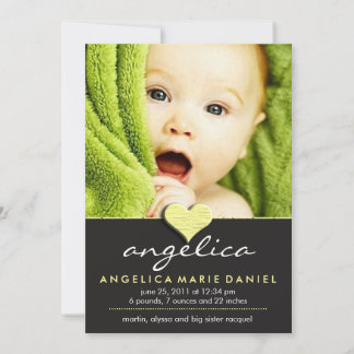 Einfache Chic Baby-Ankündigung Ankündigung