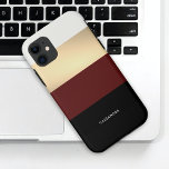 Einfache Chic Black Gold Burgundy Red Personalisie Case-Mate iPhone Hülle<br><div class="desc">Einfache Chic Black Gold Burgundy Red Personalisiert iPhone 11 Fall</div>