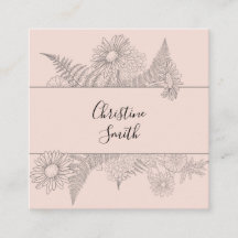 Einfache Chic Blush Pink Floral Daisy Beauty