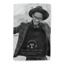 Einfache Chic Calligraphy Foto Graduate Initials