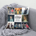 Einfache Chic Herzkloppensammlung Bestes Oma je Kissen<br><div class="desc">Fügen Sie eine Touch Liebe mit unserem schlichten, schicken Herzfoto Collage Bestes Oma Ever Throw Kissen! Dieses charmante Kissen mit dem liebevollen Zitat "Best Granny Ever" mit einem süß-rosa Herzenssymbol daneben. Personalisieren Sie es weiter, indem Sie die Namen der Enkel unterhalb des Zitats hinzufügen. Um das Zitat herum, erstellen Sie...</div>