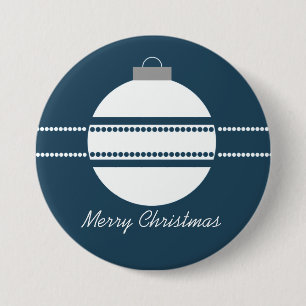 Einfache Chic Ornament Weihnachtszeit Button