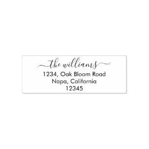 Einfache Chic Script Personalisiert Rubber Briefma Permastempel