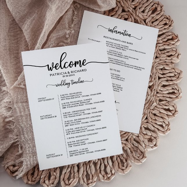 Einfache Chic Timeline zum Hochzeitstag (Von Creator hochgeladen)