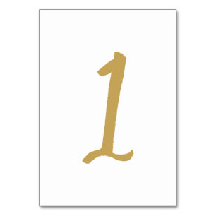 Einfache Chic-Tischnummer Gold - Tabelle 1 Tischnummer