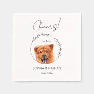Einfache Chow Chow Dog Wedding Cocktail Serviette