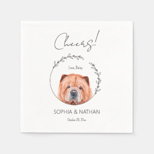 Einfache Chow Chow Dog Wedding Cocktail Serviette