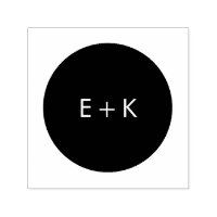 Einfache Circle Monogram Briefmarke