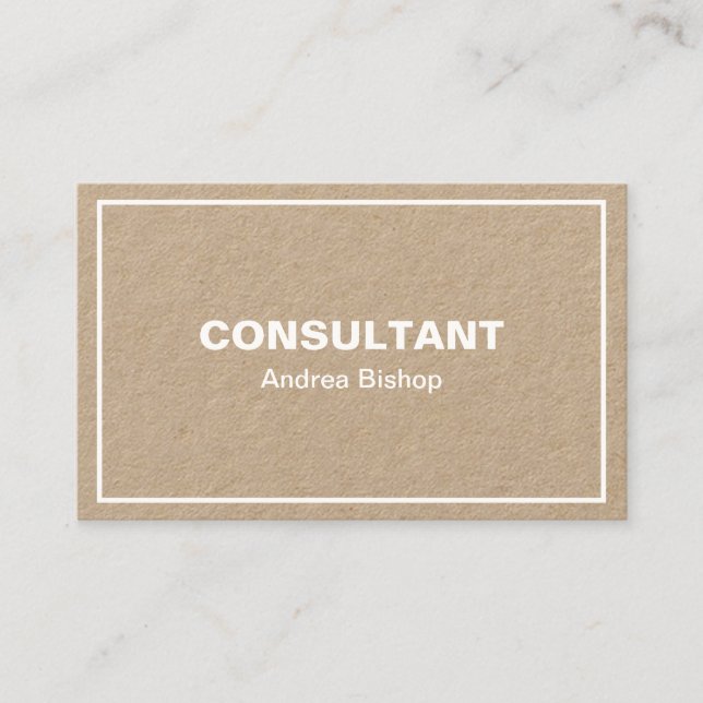 Einfache Clean Frame Classic Business Card Visitenkarte (Vorderseite)