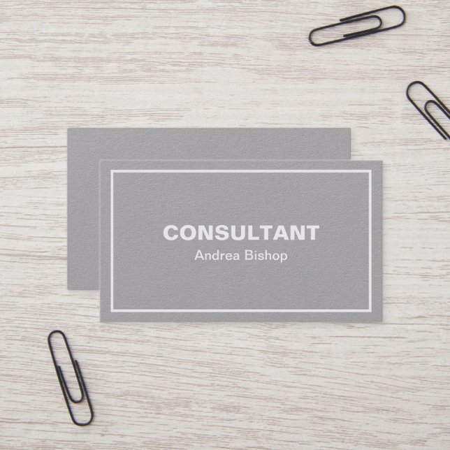 Einfache Clean Frame Classic Business Card Visitenkarte (Vorderseite/Rückseite Beispiel)