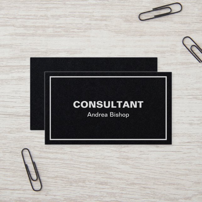 Einfache Clean Frame Classic Business Card Visitenkarte (Vorderseite/Rückseite Beispiel)