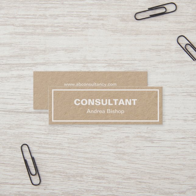 Einfache Clean Frame Classic Mini Business Card Mini Visitenkarte (Vorderseite/Rückseite Beispiel)