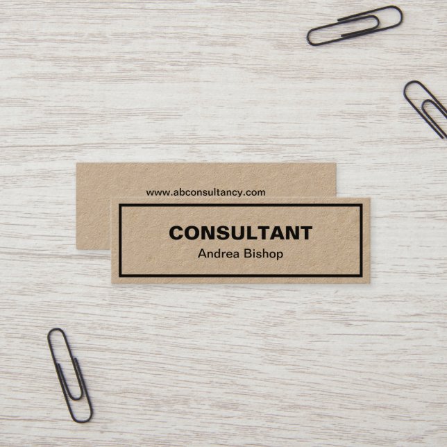 Einfache Clean Frame Classic Mini Business Card Mini Visitenkarte (Vorderseite/Rückseite Beispiel)