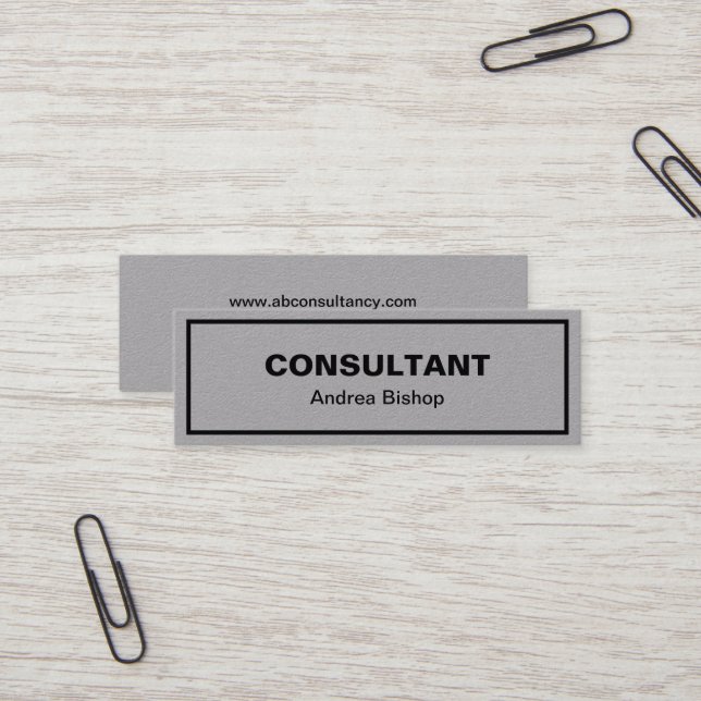 Einfache Clean Frame Classic Mini Business Card Visitenkarte (Vorderseite/Rückseite Beispiel)