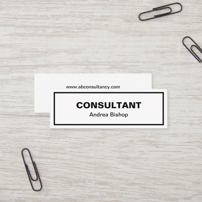 Einfache Clean Frame Classic Mini Visitenkarte (Vorderseite/Rückseite Beispiel)