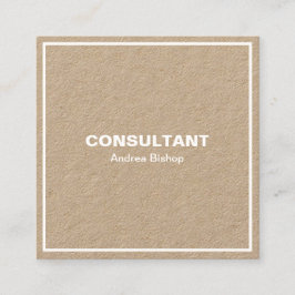 Einfache Clean Frame Classic Square Business Card Quadratische Visitenkarte