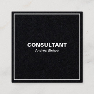 Einfache Clean Frame Classic Square Business Card Quadratische Visitenkarte