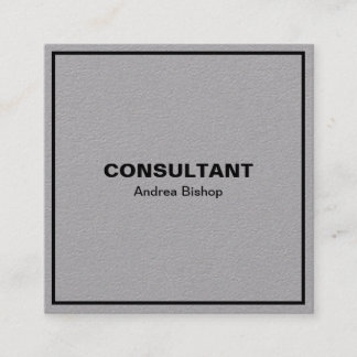 Einfache Clean Frame Classic Square Business Card Quadratische Visitenkarte